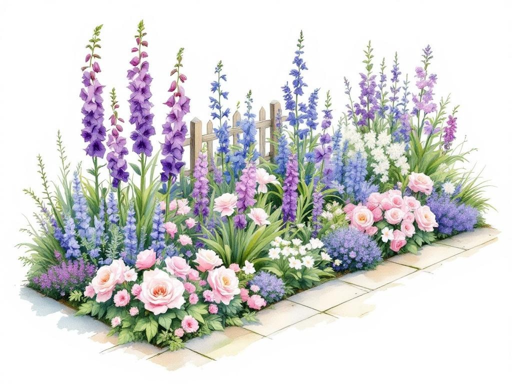 Anglický záhon — cottage garden záhon z trvalek