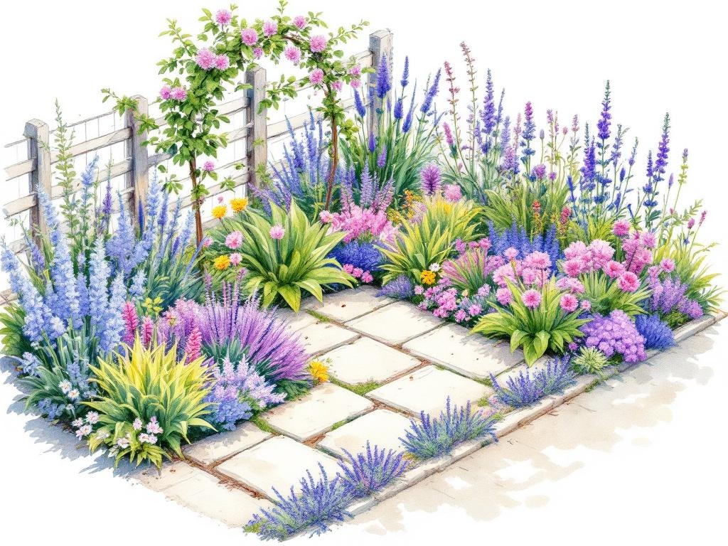 Záhon pro motýly a včely — medonosný trvalkový záhon